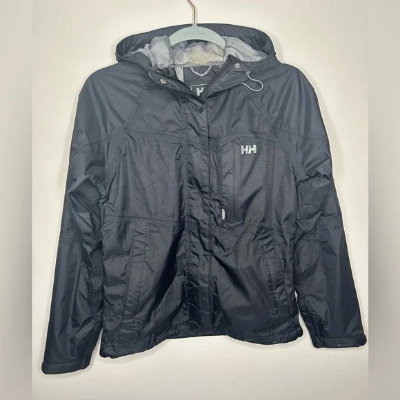 Helly Hansen Yu Ervik Waterproof Rain Full Zip Up Jacket in 990 Black size XS - Picture 2 of 14